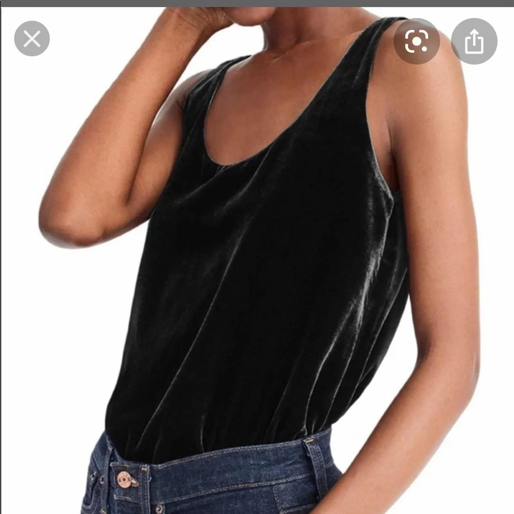 NWT J.CREW BLACK VELVET SHELL TOP